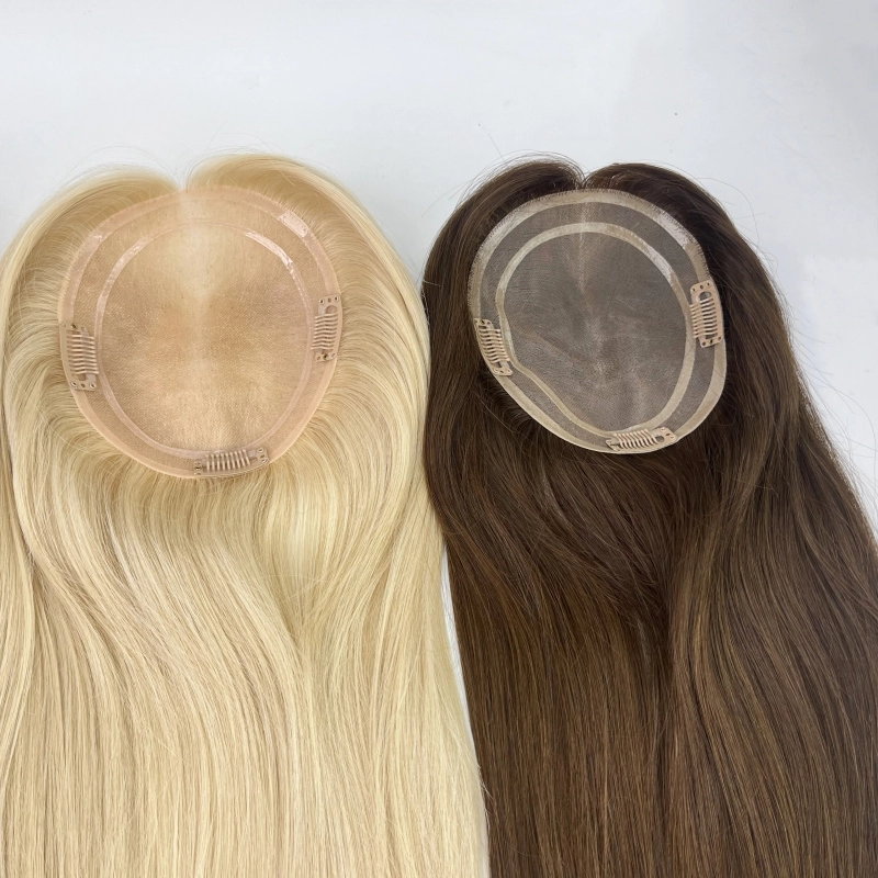 Hot sale 5.5×6 inch mono topper in stock virgin human hair for hair loss women YR0062